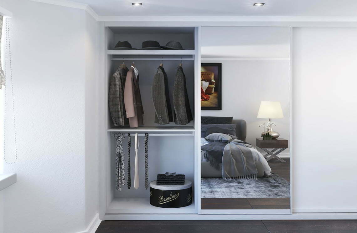 Mirrored sliding door wardrobes