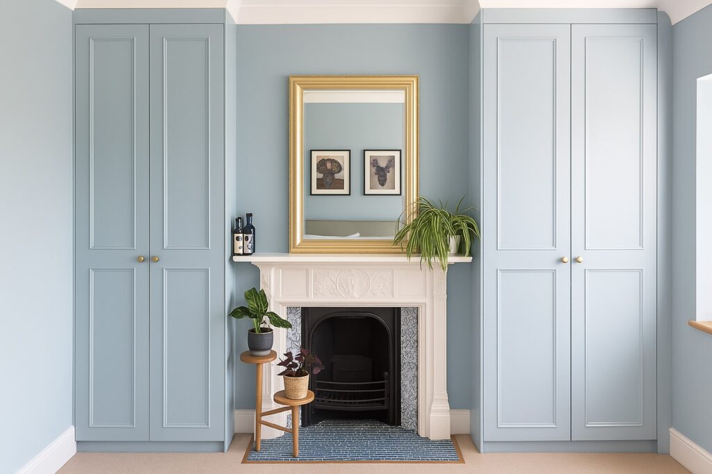 fitted hand painted alcove wardrobes London