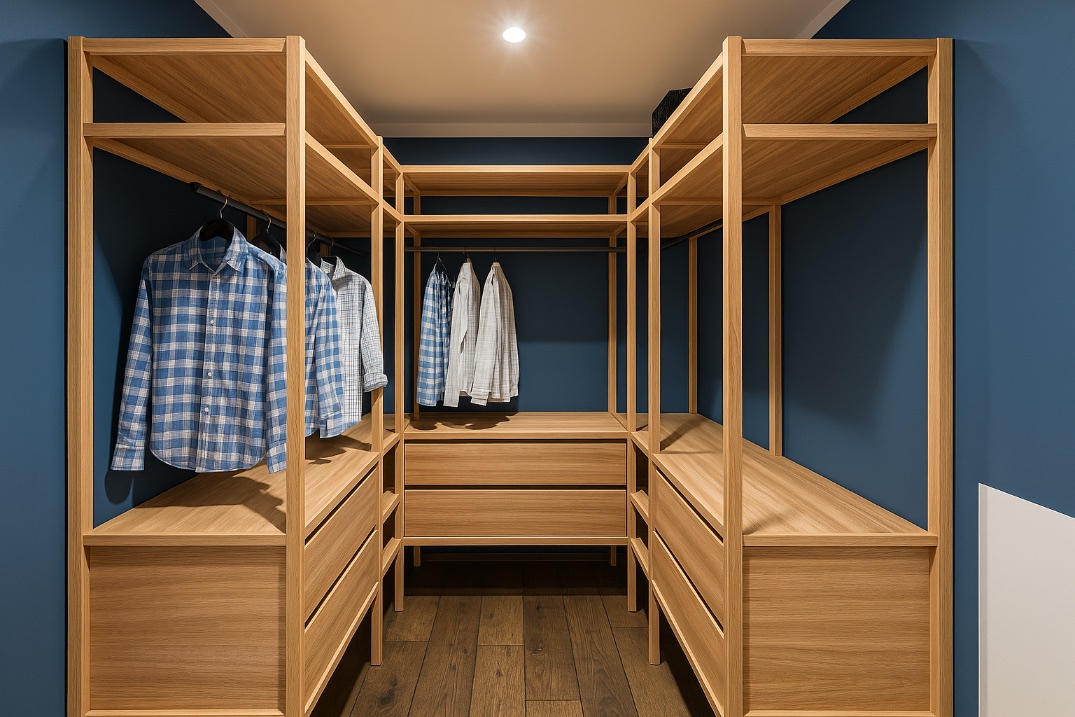 solid timber walk in wardrobes