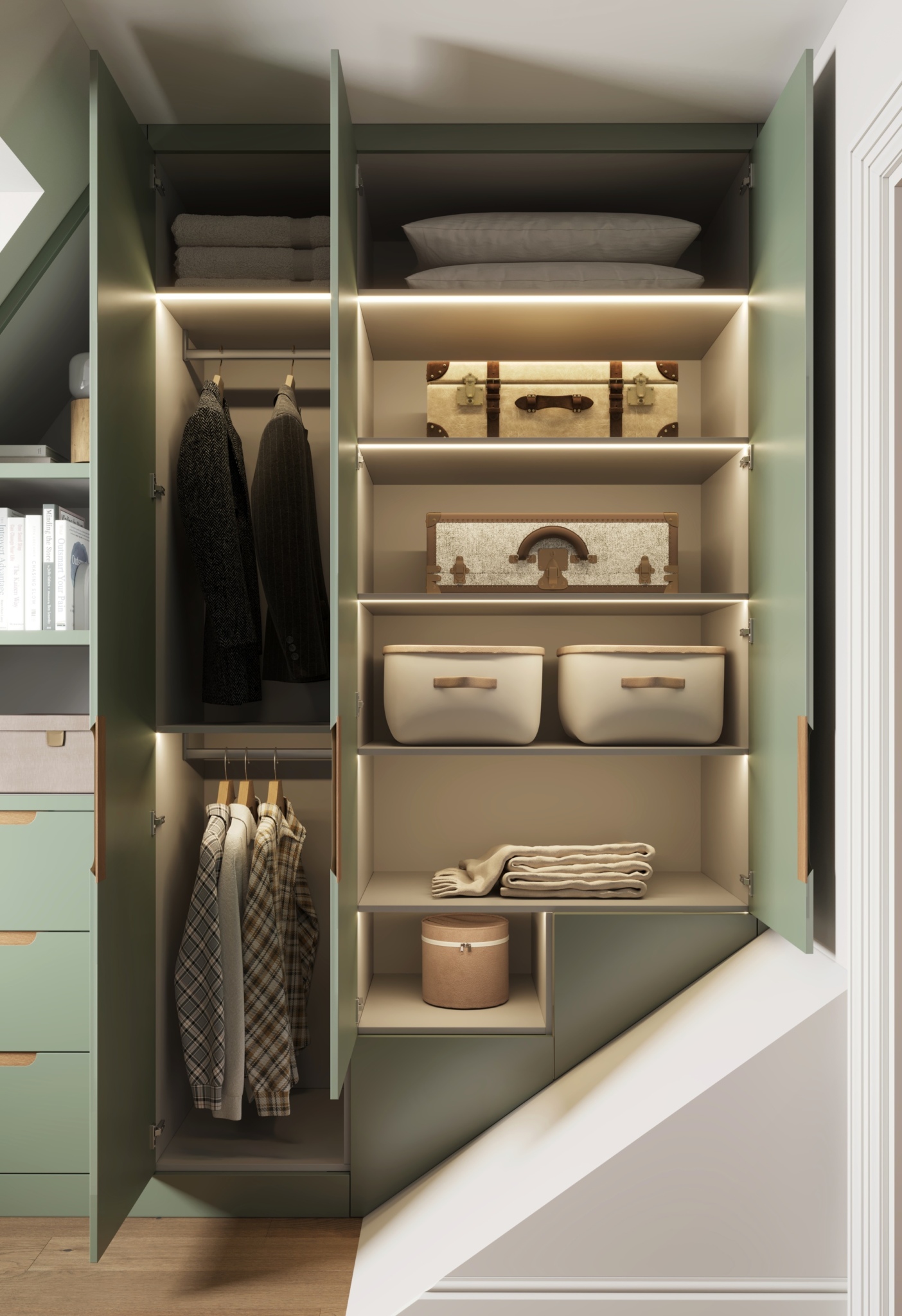Custom Wardrobe Design for Loft Room – Scandinavian Style