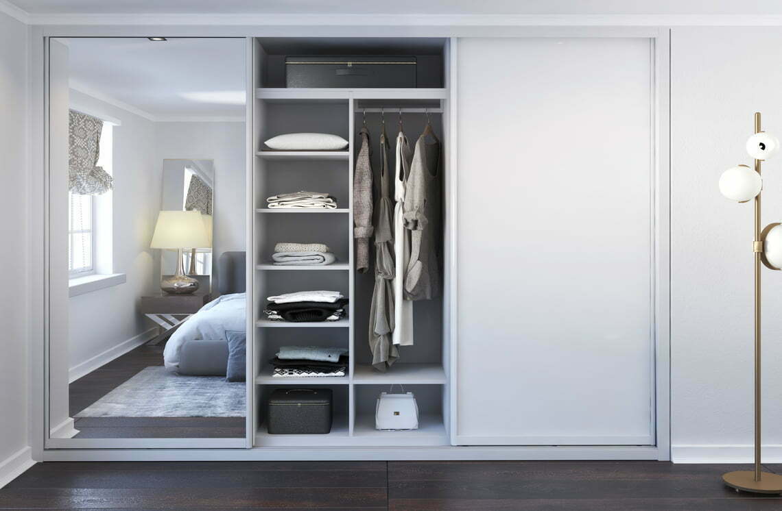 Fitted sliding door wardrobe