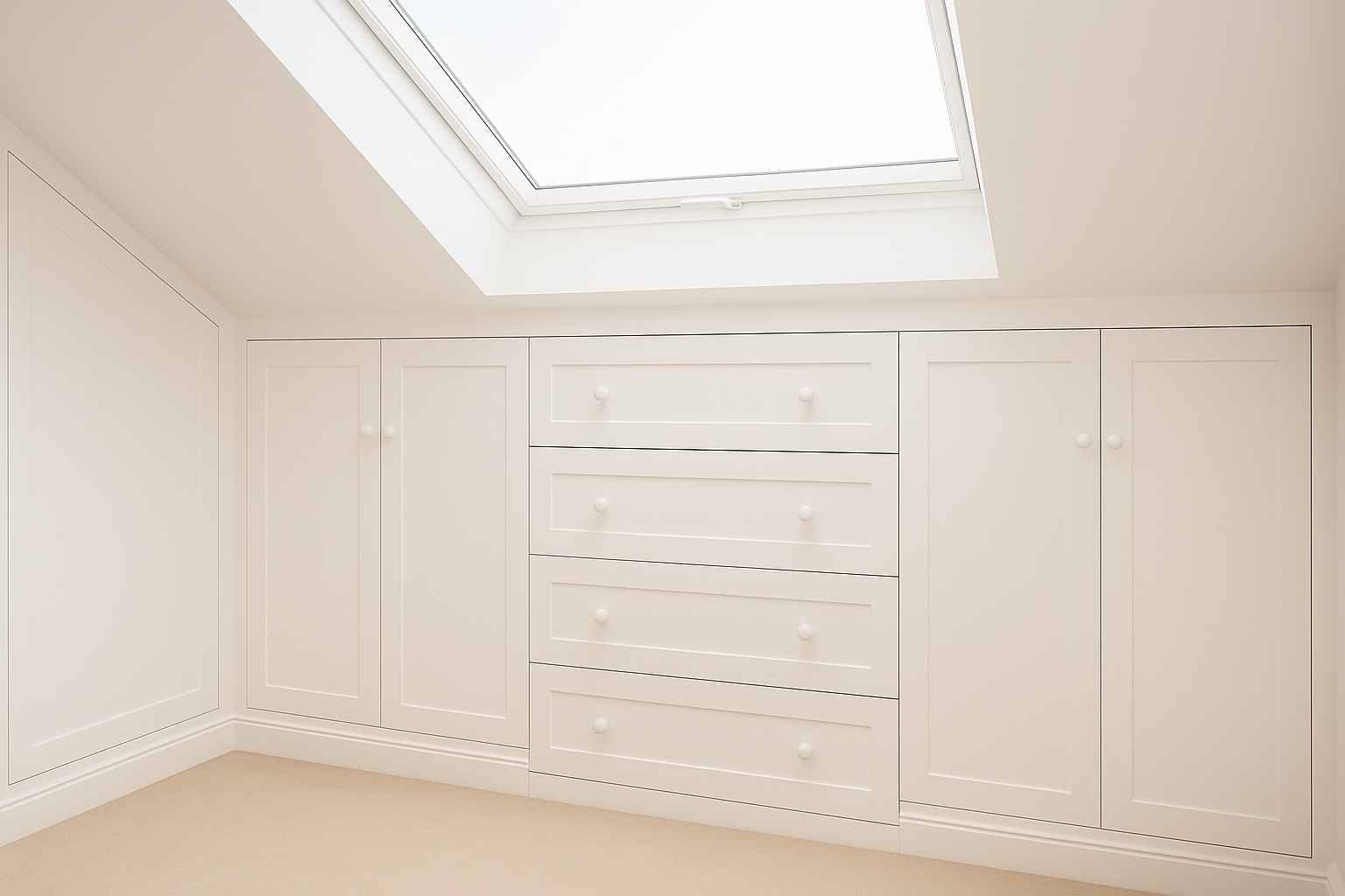 handcrafted undereaves wardrobes London fitted