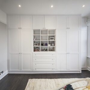 shaker style sprayed wardrobe