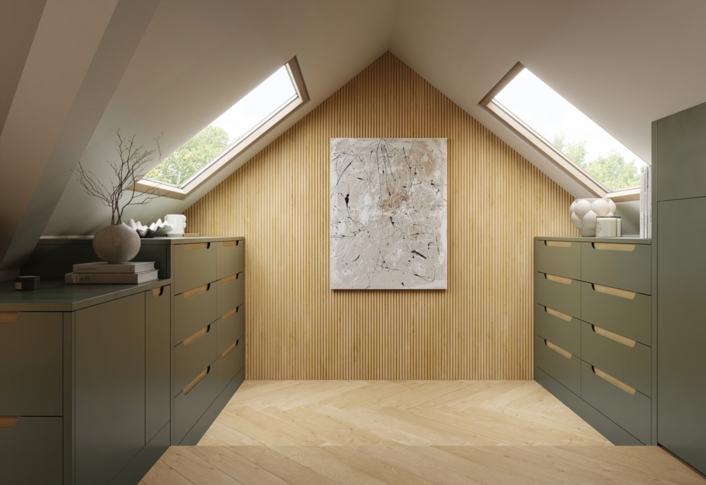 fluted panels loft wardrobes bespoke fitted London