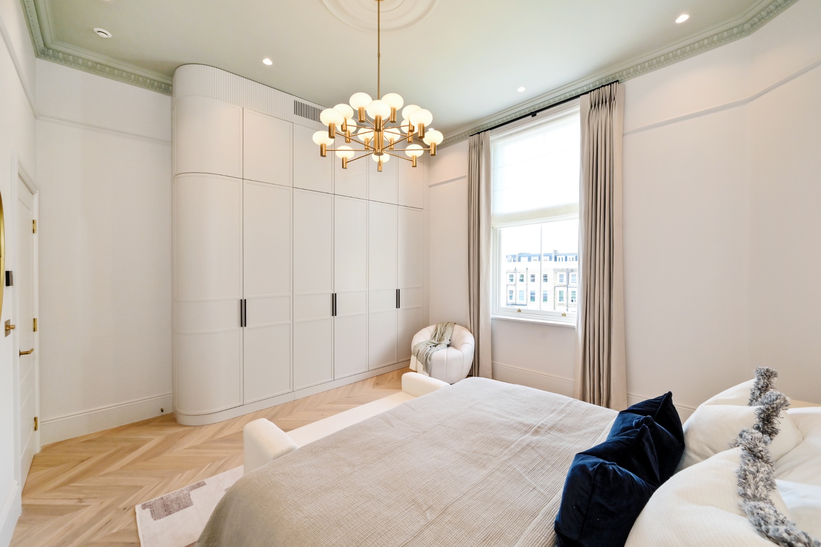 curved side panel fitted wardrobe