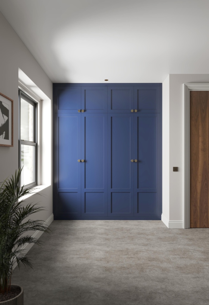 spray painted victorian style bespoke wardrobes