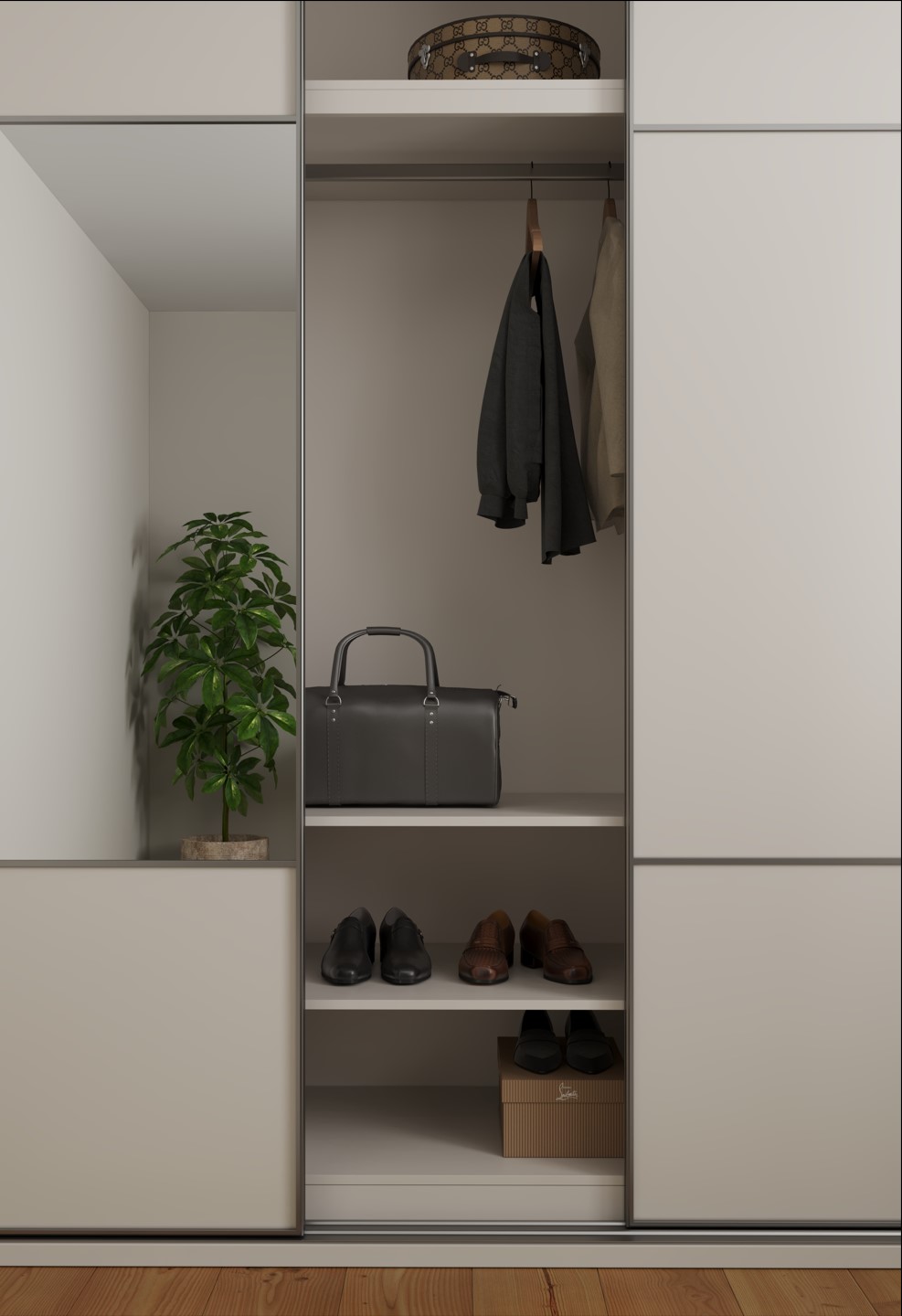 minimalistic sliding door wardrobes
