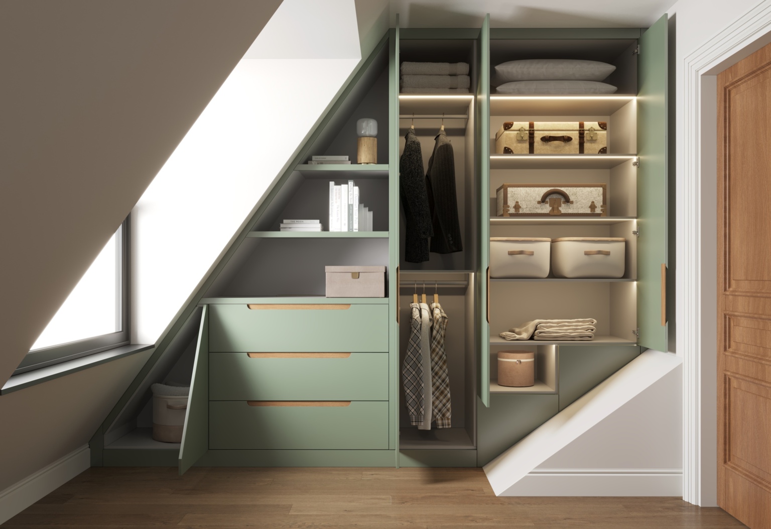 Custom Wardrobe Design for Loft Room – Scandinavian Style