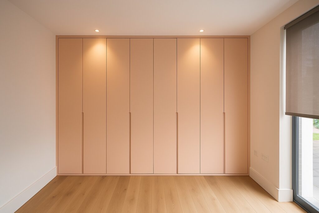 soft peach or nude beige fitted wardrobes London