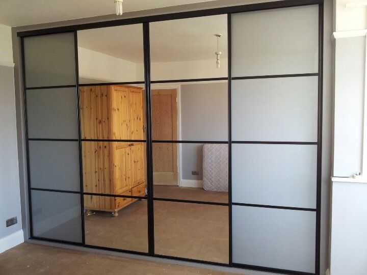 black mirrored sliding door wardrobes