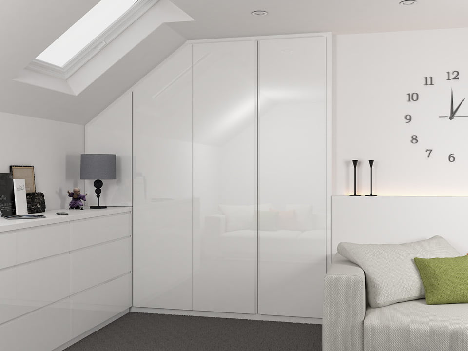 High gloss fitted deals wardrobes