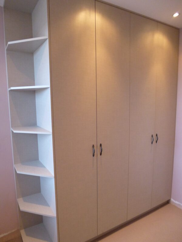 Fabrics walk in wardrobe made to measure London