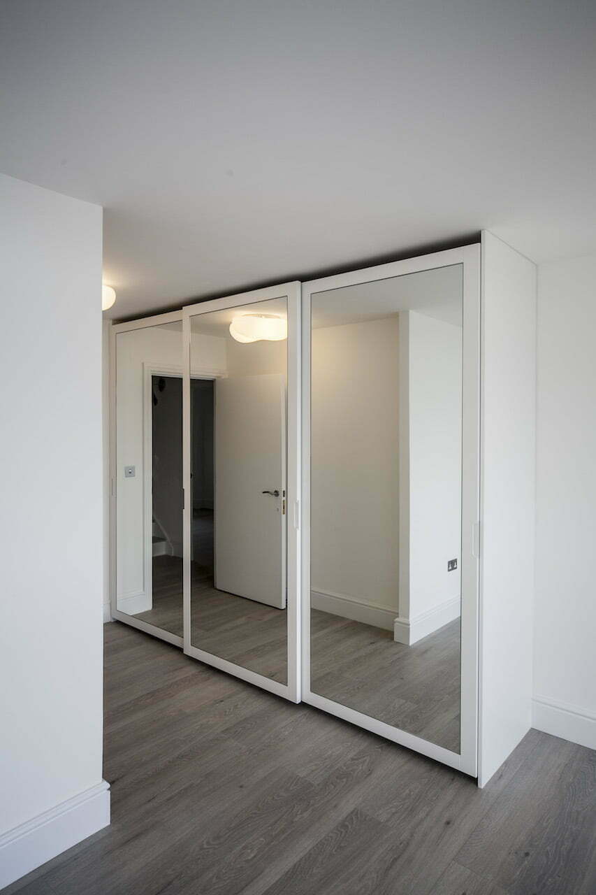 mirrored sliding door wardrobes for small rooms