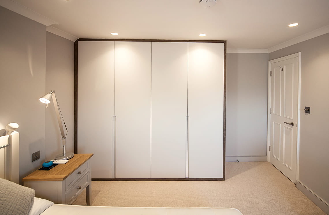 Sprayed fitted wardrobes contemporary Fulham London