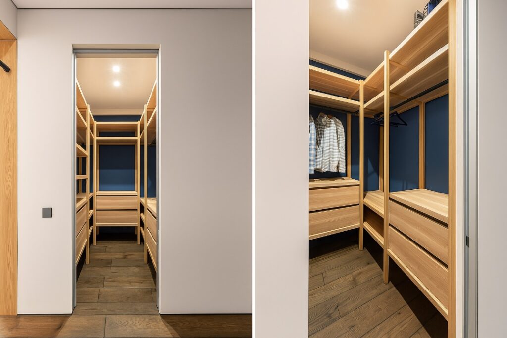 solid oak walk in wardrobes London