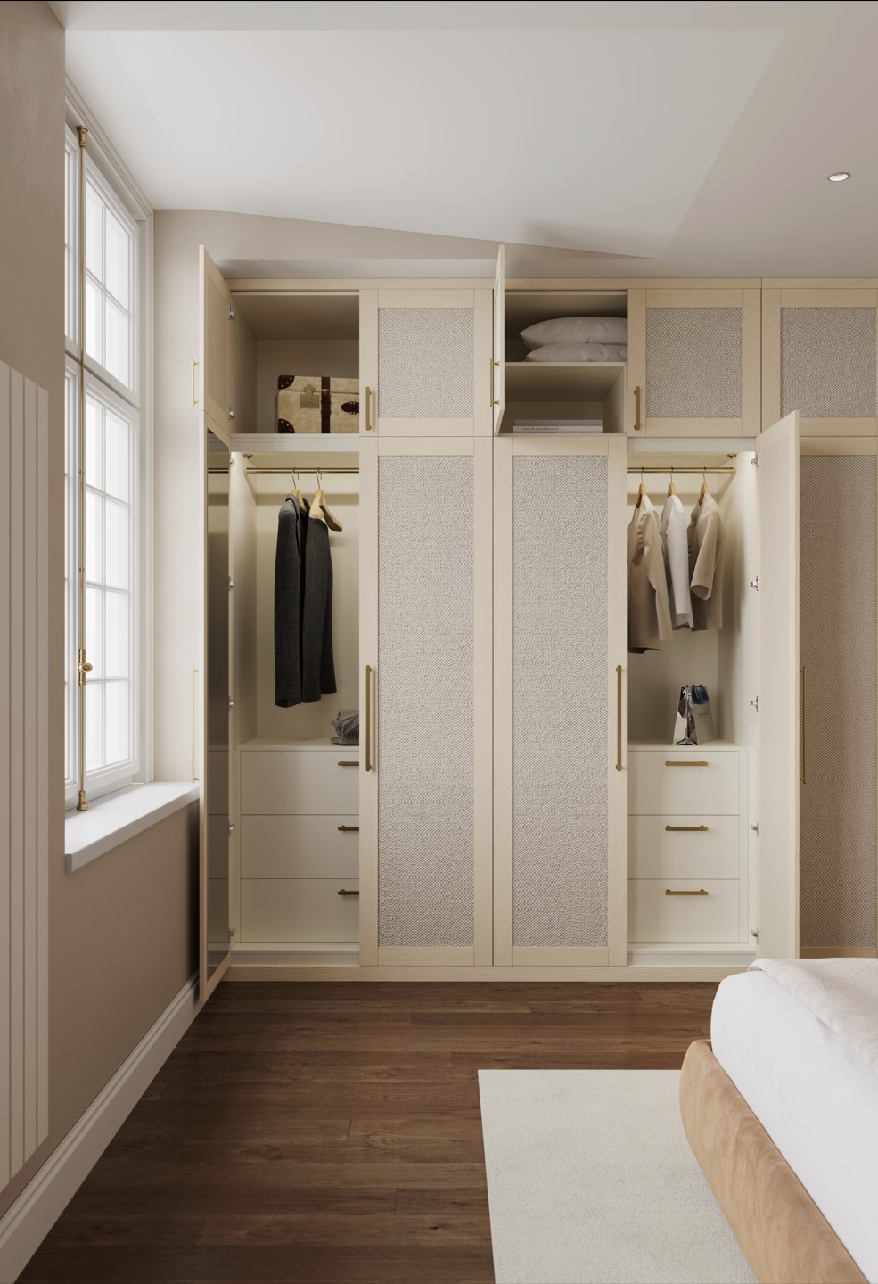 textile fitted wardrobes