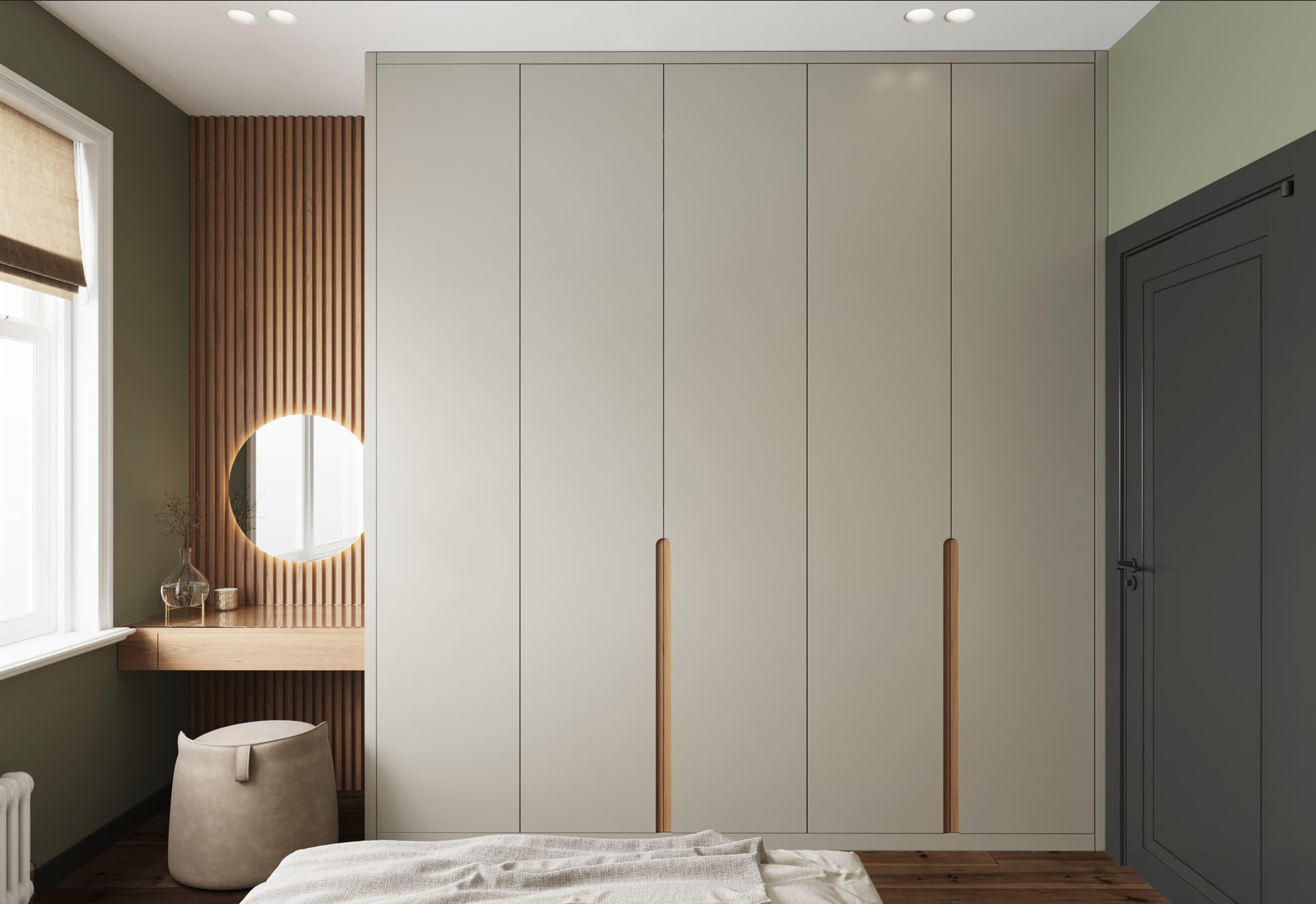Fitted wardrobes with build in dressing Tables London