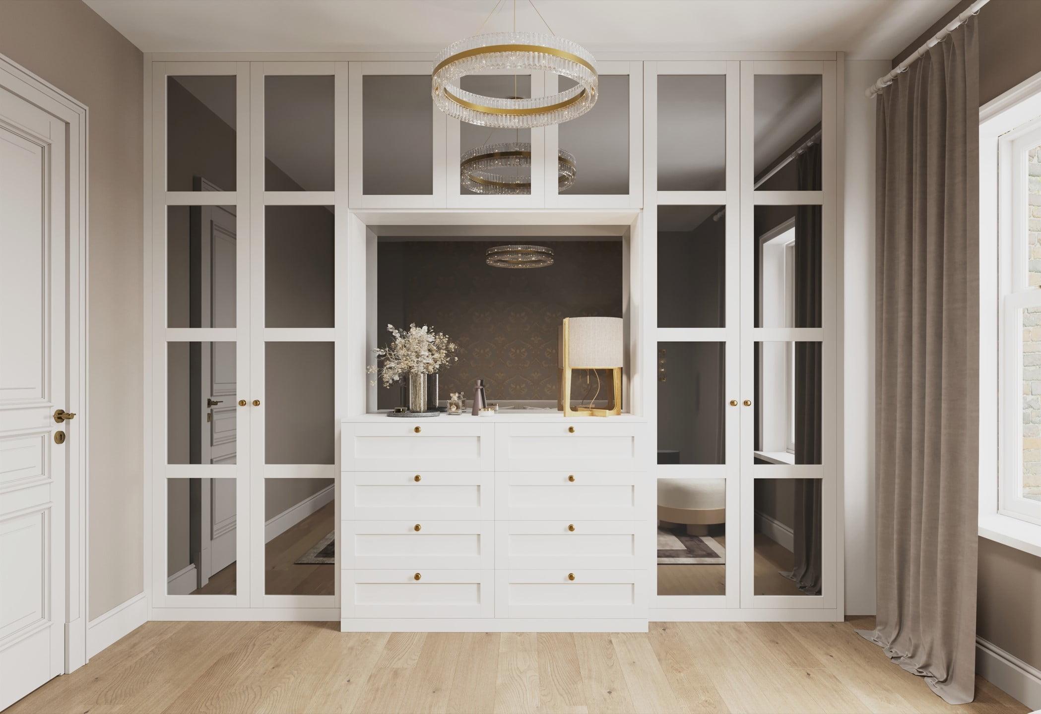 Built-in wardrobes with dressing table