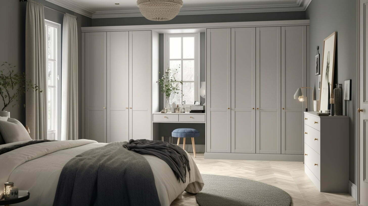 Built-in wardrobes with dressing table